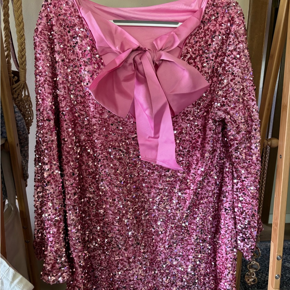 Pink Sequin Dress